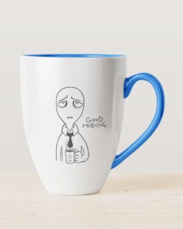 Black Printed Coffee Mug