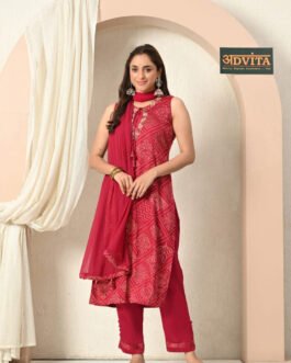Advita Bandhni Print 3-Piece Suit – Traditional Ethnic Wear for Women