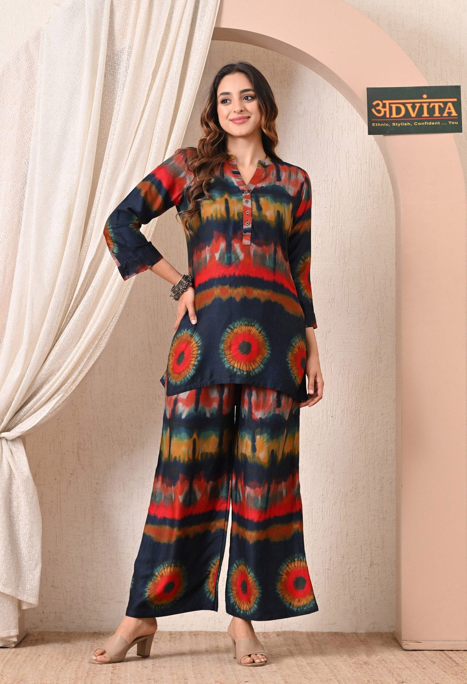 advita-navy-blue-tie-dye-gaji-silk-cord-set