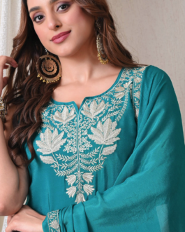 Advita Teal Green Chinon Party Wear Sharara Set for Women